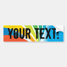 Airline Vacation Travel Abstract Halftone Bumper Stickers