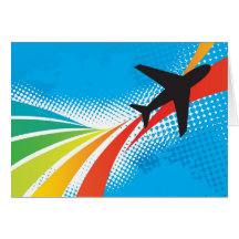 Airline Vacation Travel Abstract Halftone Cards