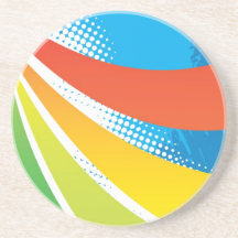 Airline Vacation Travel Abstract Halftone Drink Coasters