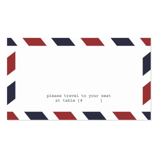 Airmail Escort Card Business Card Template