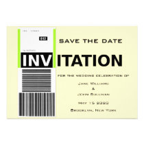 Airport Baggage Claim Theme Wedding Save The Date invitations