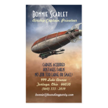 Airship Captain (Vertical) Business Cards