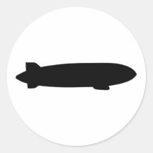 Airship dirigible round stickers