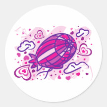 Airship_Journey Round Stickers