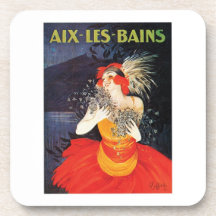 Aix Les Bains Travel Poster Coasters