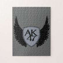 AK 47 Shield and Wings Jigsaw Puzzle