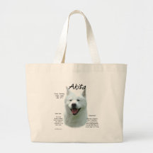 Akita (wht) History Design Canvas Bag