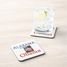 Alabama for Obama Election Coasters