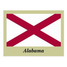 Alabama State Flag Postcard