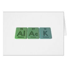 Alack-Al-Ac-K-Aluminium-Actinium-Potassium Cards