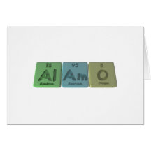 Alamo-Al-Am-O-Aluminium-Americium-Oxygen Greeting Card