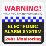 Alarm Warning Sticker