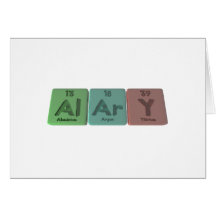 Alary-Al-Ar-Y-Aluminium-Argon-Yttrium Greeting Card