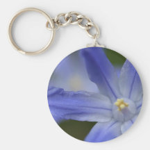 Alaska blue wildflower key chain