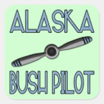 Alaska Bush Pilot Square Stickers