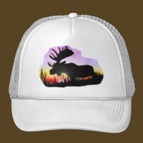 Alaska Moose Sillouette hats