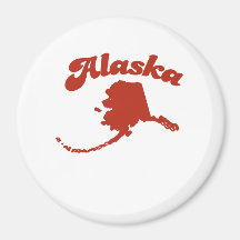 ALASKA Red State Refrigerator Magnets