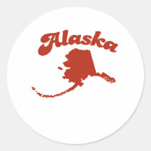 ALASKA Red State Stickers