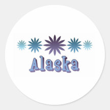 Alaska Round Sticker