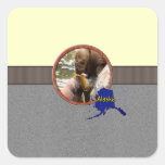 Alaska Walrus Kisses Square Stickers