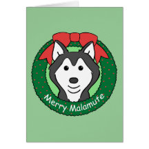 Alaskan Malamute Christmas Cards