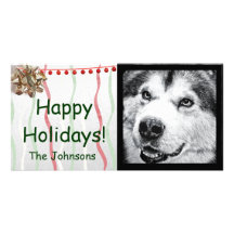 ALASKAN MALAMUTE PERSONALIZED PHOTO CARD