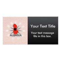 Albania Flag Map 2.0 Photo Card