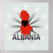 Albania Flag Map 2.0 Posters