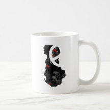 Albania Trendy Peace Sign with Albanian map Coffee Mugs
