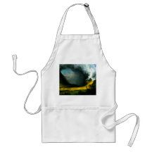 Albert Bierstadt Storm in The Mountains Apron