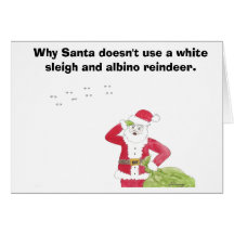 Albino Reindeer Christmas Card