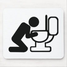 Alcohol puke toilet mouse pad
