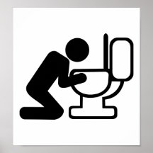Alcohol puke toilet print