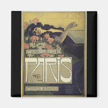 Aleardo Villa ~ Paris Art Nouveau Fridge Magnets