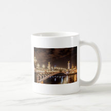 Alexander 3 bridge in Paris France at night Mugs