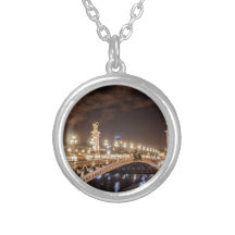 Alexander 3 bridge in Paris France at night Custom Jewelry