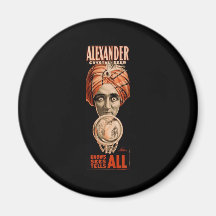 Alexander crystal seer knows sees tells all refrigerator magnet