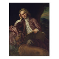 Alexander Pope and his dog, Bounce, c.1718 postcards