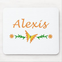 Alexis (Orange Butterfly) Mouse Pad