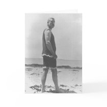 Alfred Deakin at Point Lonsdale front beach Greeting Cards