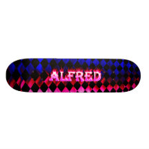 Alfred pink fire Skatersollie skateboard