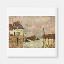 Alfred Sisley - Überschwemmung von Port-Marly 1876 Magnet