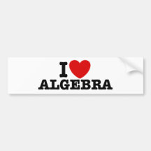 Algebra Bumper Stickers