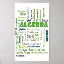 Algebra (green) posters