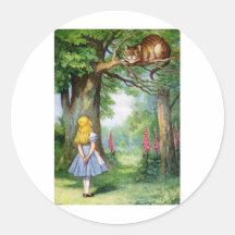 ALICE AND THE CHESHIRE CAT STICKER