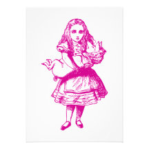 Alice and the Pig Baby Pink Invites