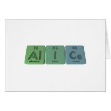 Alice as Aluminium Iodine Cerium Cards