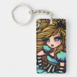 Alice & Cheshire Cat Fantasy Art Hannah Lynn Acrylic Keychains