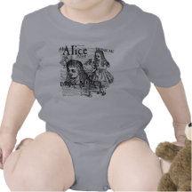 Alice Drink Me Collage Baby Bodysuit
