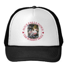 ALICE FALLS DOWN THE RABBIT HOLE HATS
